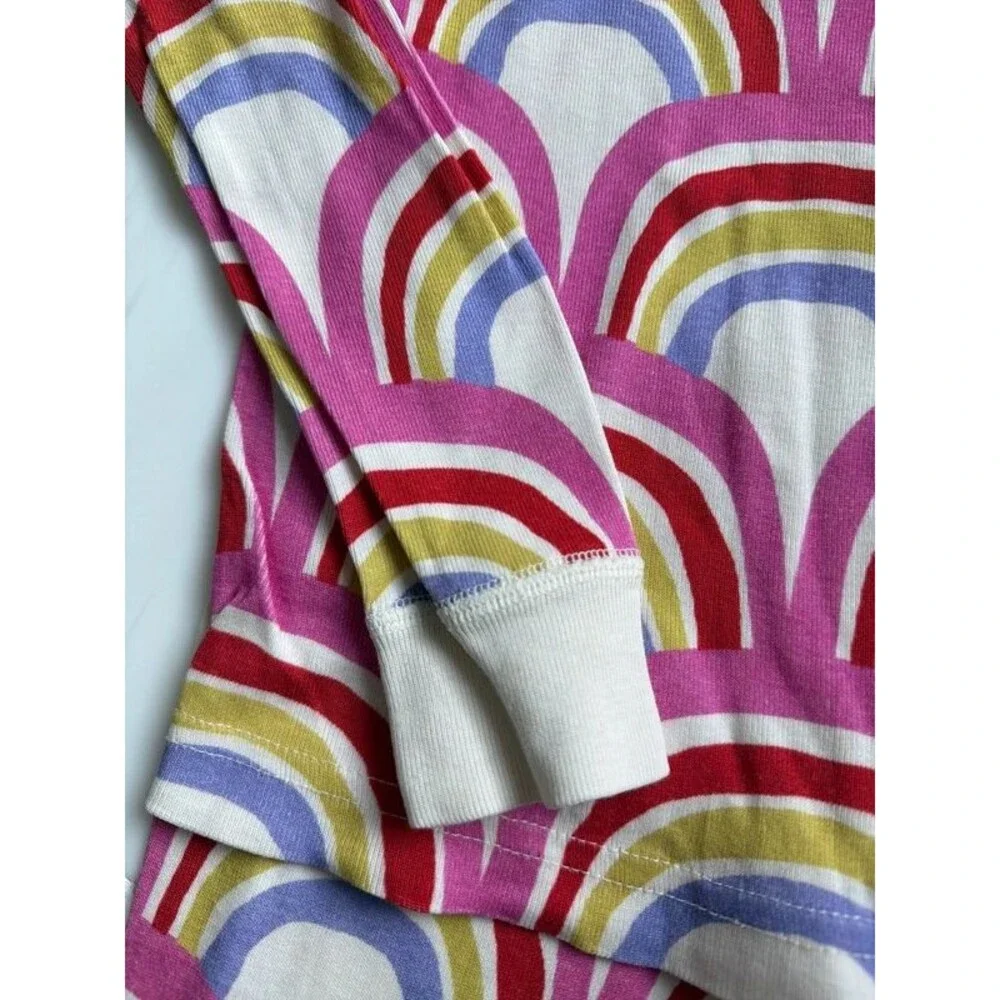 Hanna Andersson girls rainbow pajamas long sleeve size 8